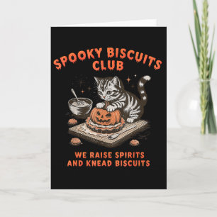 Gruseliger Keks-Club-Katze-Halloween-Backen Karte