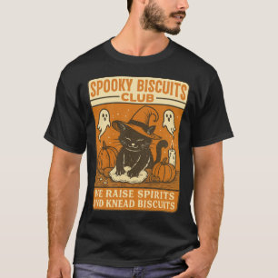 Gruseliger Keks-Club Katzen-Halloween Lustiges Bac T-Shirt