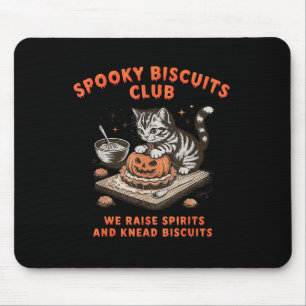 Gruseliger Kekse Club Katze Halloween Backen  Mousepad