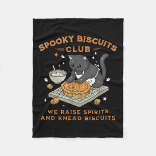 Gruseliger Keksklub Schwarze Katze Kürbis Hallowee Fleecedecke