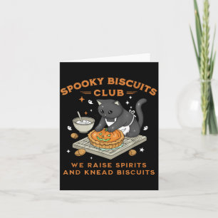 Gruseliger Keksklub Schwarze Katze Kürbis Hallowee Karte