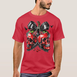 Gruseliger Kirsch Halloween-Bogen T-Shirt