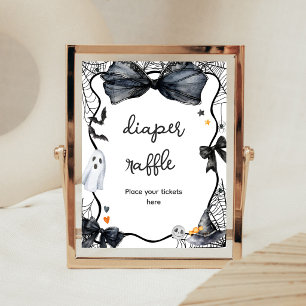 Gruseliger kleiner Boo-Baby-Shower-Windel-Raffle-S Poster
