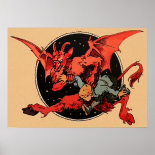 Gruseliger Krampus Poster