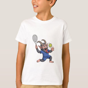 Gruseliger Krampus spielt Tennis Weihnachten T-Shirt