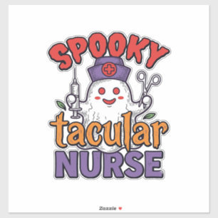 Gruseliger Krankenpfleger Halloween-Geist-Shirt-De Aufkleber