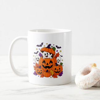 Gruseliger Kürbis-Guck-guck-Geister Kaffeetasse