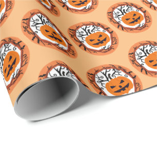 Gruseliger Kürbis Halloween-Geschenkverpackung Geschenkpapier