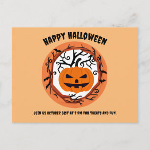 Gruseliger Kürbis Halloween-Postkarte Postkarte