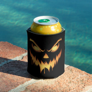 Gruseliger Kürbis Jack O Lantern Gesicht Halloween Dosenkühler