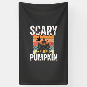 Gruseliger Kürbis Spukhaus Halloween Design_1 Banner