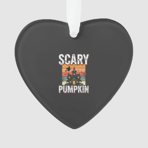 Gruseliger Kürbis Spukhaus Halloween-Design_1 Ornament