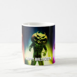 Gruseliger Kürbiskopf. Frohes Halloween Kaffeetasse
