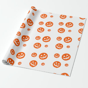 Gruseliger Kürbiskopf Halloween-Geschenkpapier Geschenkpapier