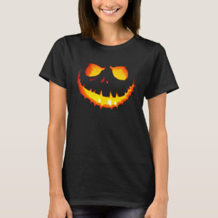 Gruseliger Kürbiskopf Halloween Jack O Lantern T-Shirt