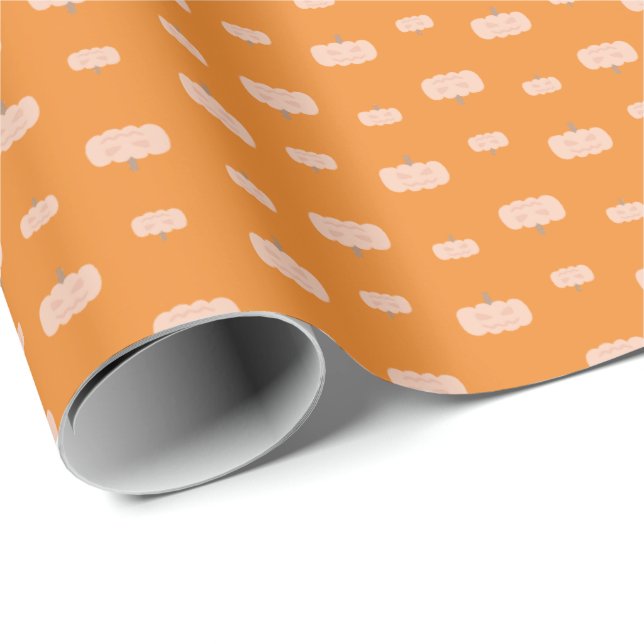 Gruseliger Kürbismuster-Wrap-Papier Geschenkpapier (Rolleneckpunkt)