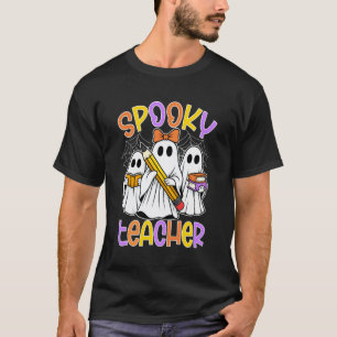 Gruseliger Lehrer Geist Bogen Vornehm Halloween St T-Shirt