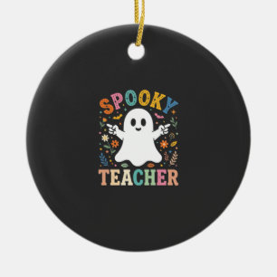Gruseliger Lehrer Süßer Geist Halloween Design_1 Keramik Ornament