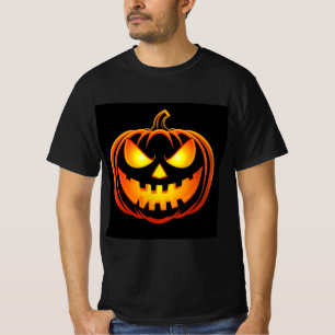 Gruseliger leuchtender Halloween-Kürbis T-Shirt