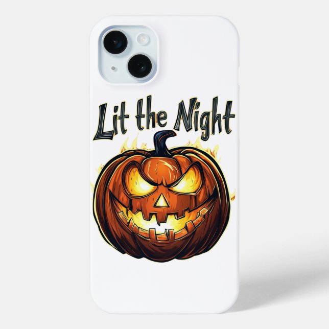 Gruseliger Leuchtkürbis, Halloween-Design Case-Mate iPhone Hülle (Rückseite)