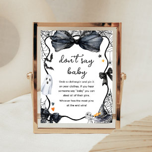 Gruseliger Little Boo Baby Shower Don't Say Baby S Poster