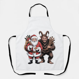 Gruseliger lustiger Horror-Weihnachtsmann Krampus  Schürze