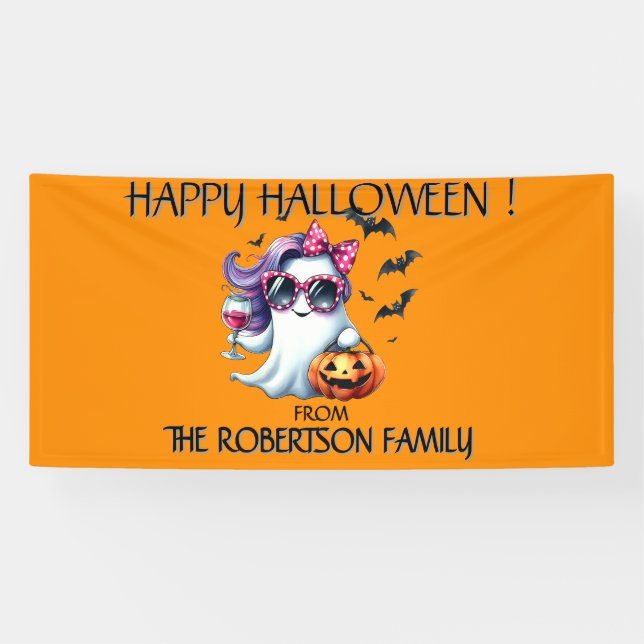 Gruseliger Mädchen-Geist Halloween  Banner (Horizontal)