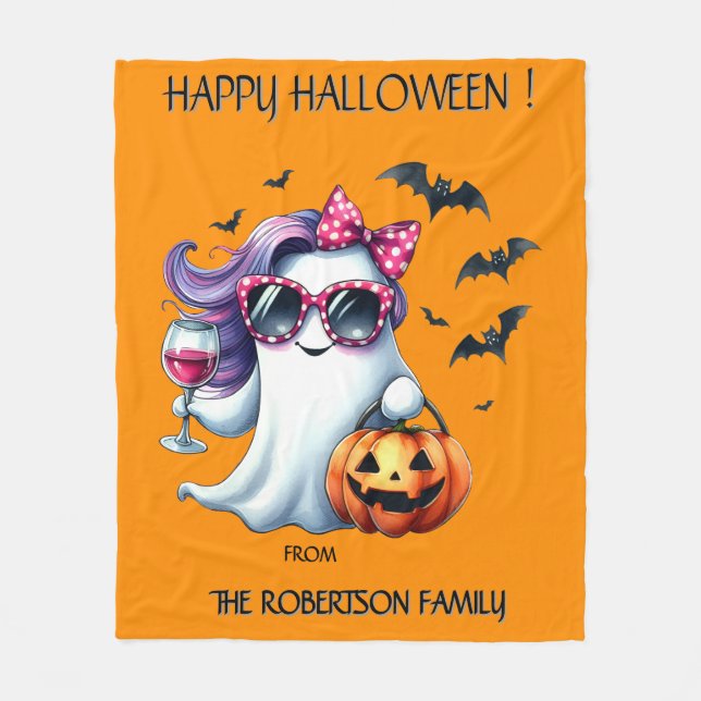 Gruseliger Mädchen-Geist Halloween  Fleecedecke (Vorderseite)