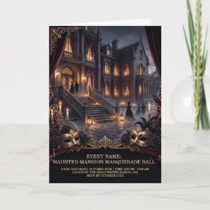 Gruseliger Maskenball im Herrenhaus Gothic Hallowe Ankündigung