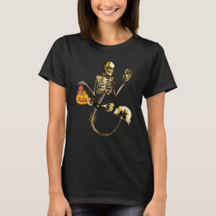 Gruseliger Meerjungfrau-Skelett-Halloween-Party-Ko T-Shirt