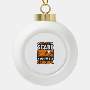 Gruseliger Opa Vintage Halloween-Shirt-Design_1 Keramik Kugel-Ornament