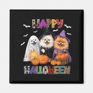 Gruseliger Pembroke Pomeranian Hund Hexenhut Hallo Magnet