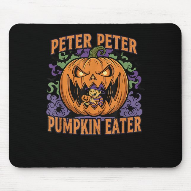 Gruseliger Peter Pumpkin Eater Halloween Jack O La Mousepad (Vorne)
