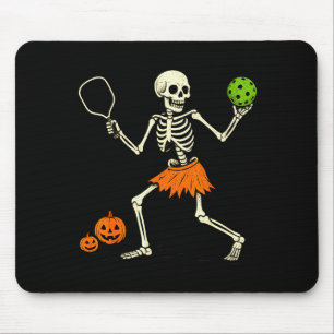 Gruseliger Pickleball-Halloween-Skelett-Kostüm Fra Mousepad