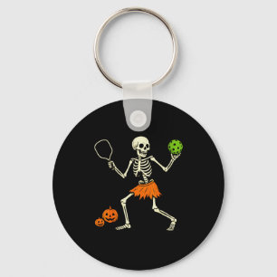 Gruseliger Pickleball-Halloween-Skelett-Kostüm Fra Schlüsselanhänger