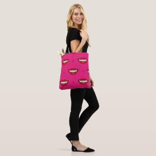 Gruseliger Pinker Vampir Halloween  Tasche