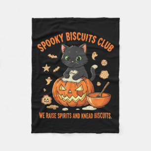 Gruseliger Plätzchen-Club Katze Lustiger Halloween Fleecedecke
