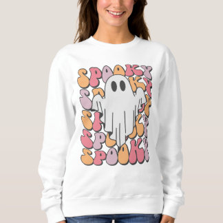 Gruseliger Retro-Geist Sweatshirt