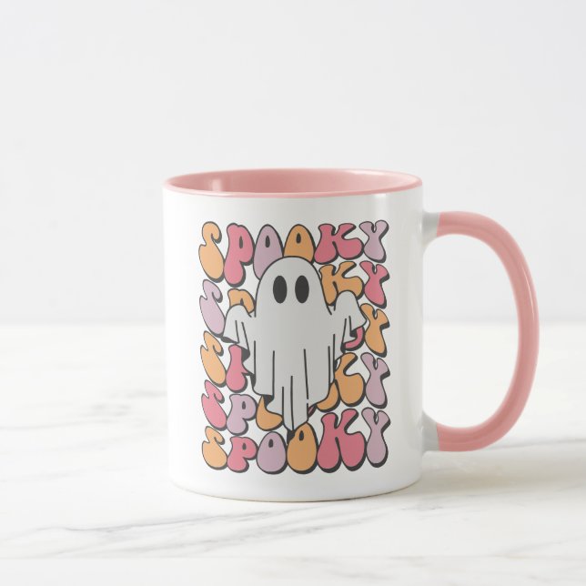 Gruseliger Retro-Geist Tasse (Rechts)