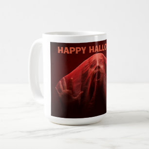Gruseliger roter Schleier-Geist-Halloween-Becher Kaffeetasse