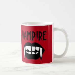 Gruseliger roter Vampir-Halloween Kaffeetasse