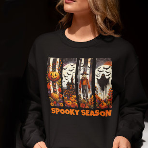 Gruseliger Saison-Pinselstrich Halloween Herbst Sweatshirt