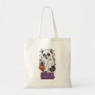 Gruseliger Saison-Waschbär-Geist-Halloween-Tasche Tragetasche
