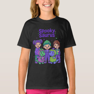 Gruseliger Saurus Dino-Kürbis-Kostüm Süßes Hallowe T-Shirt