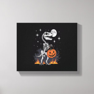 Gruseliger Saurus Halloween-Dinosaurier Leinwanddruck