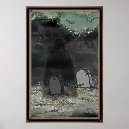 Gruseliger Schatten-Foto-Rahmenposter Poster