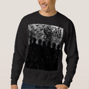 Gruseliger Schattenmenschenschwarm Halloween Flieg Sweatshirt