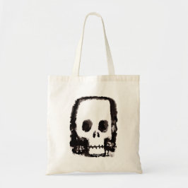 Gruseliger seltsamer Totenkopf Halloween Tragetasche