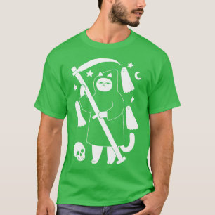 Gruseliger Sensenmann-Katze T-Shirt