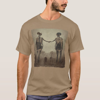 Gruseliger Skeletonwins ästhetischer Horror-Goth H T-Shirt
